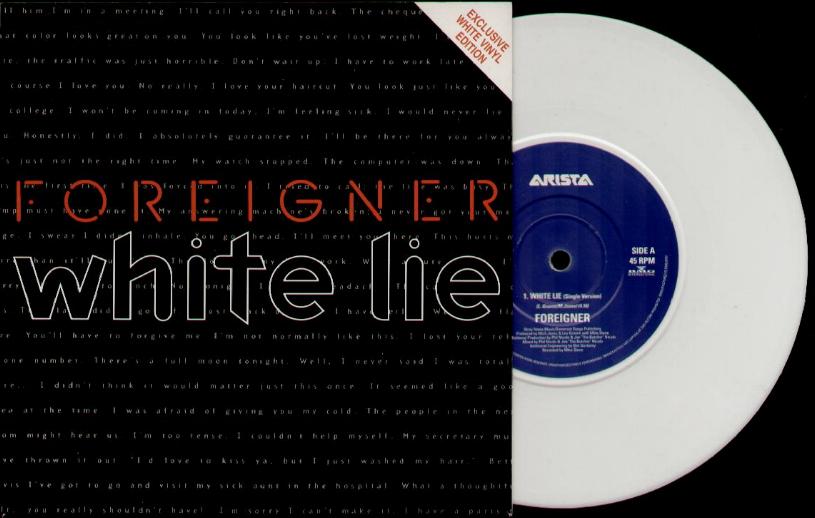Foreigner - White Lie Record