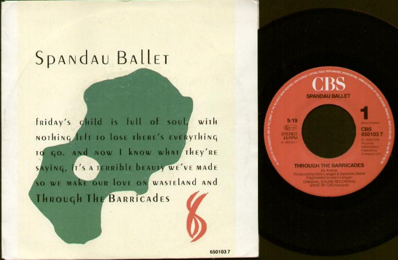 Spandau Ballet - Through The Barricades Record