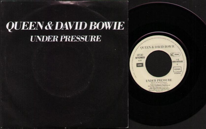DAVID BOWIE QUEEN - UNDER PRESSURE - 45T (SP 2 titres)