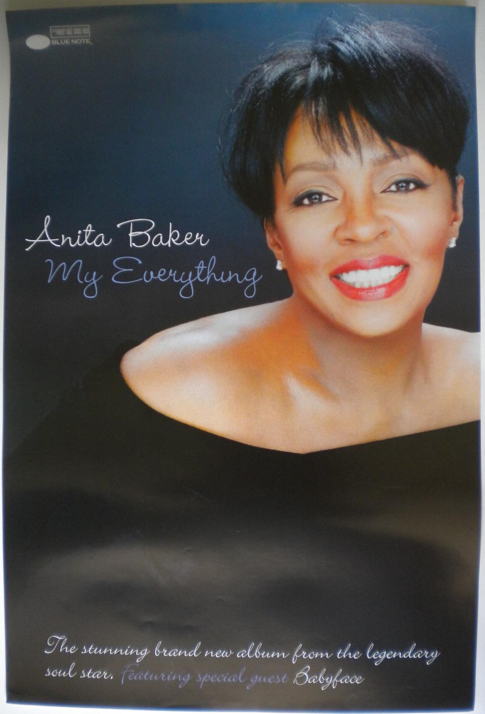 ANITA BAKER MY EVERYTHING RARE ORIGINAL OFFICIAL RECORD COMPANY POSTER