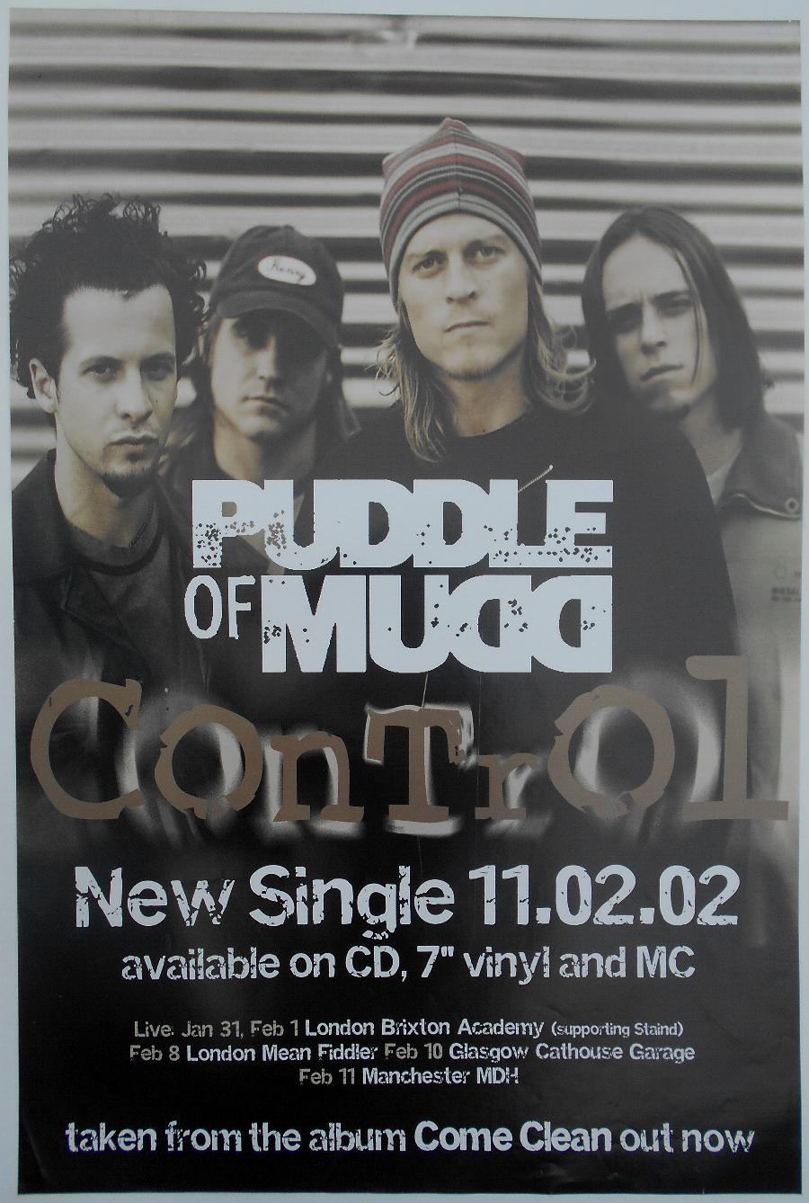 puddle of mudd control rare original official uk record company